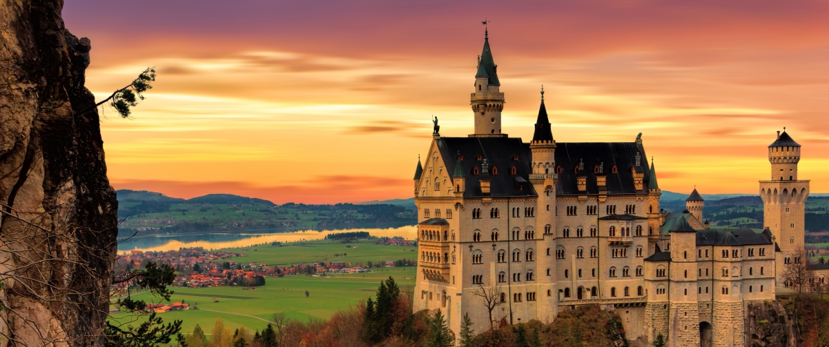 Neuschwanstein Castle, Germany 3440x144