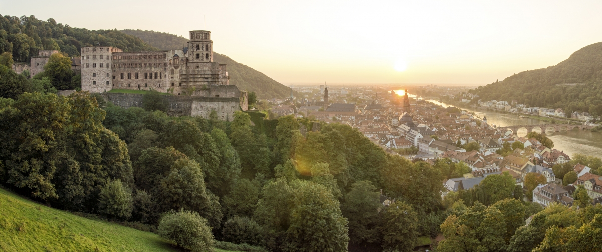 Landscape of Heidelberg, Germany 3440x144