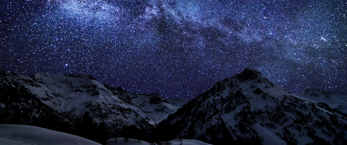 Milky Way landscape in Bavaria, Germany
