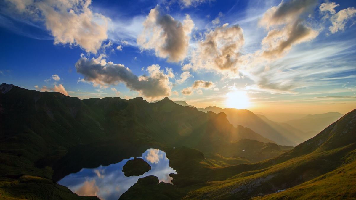 Germany bavaria mountain lake nature