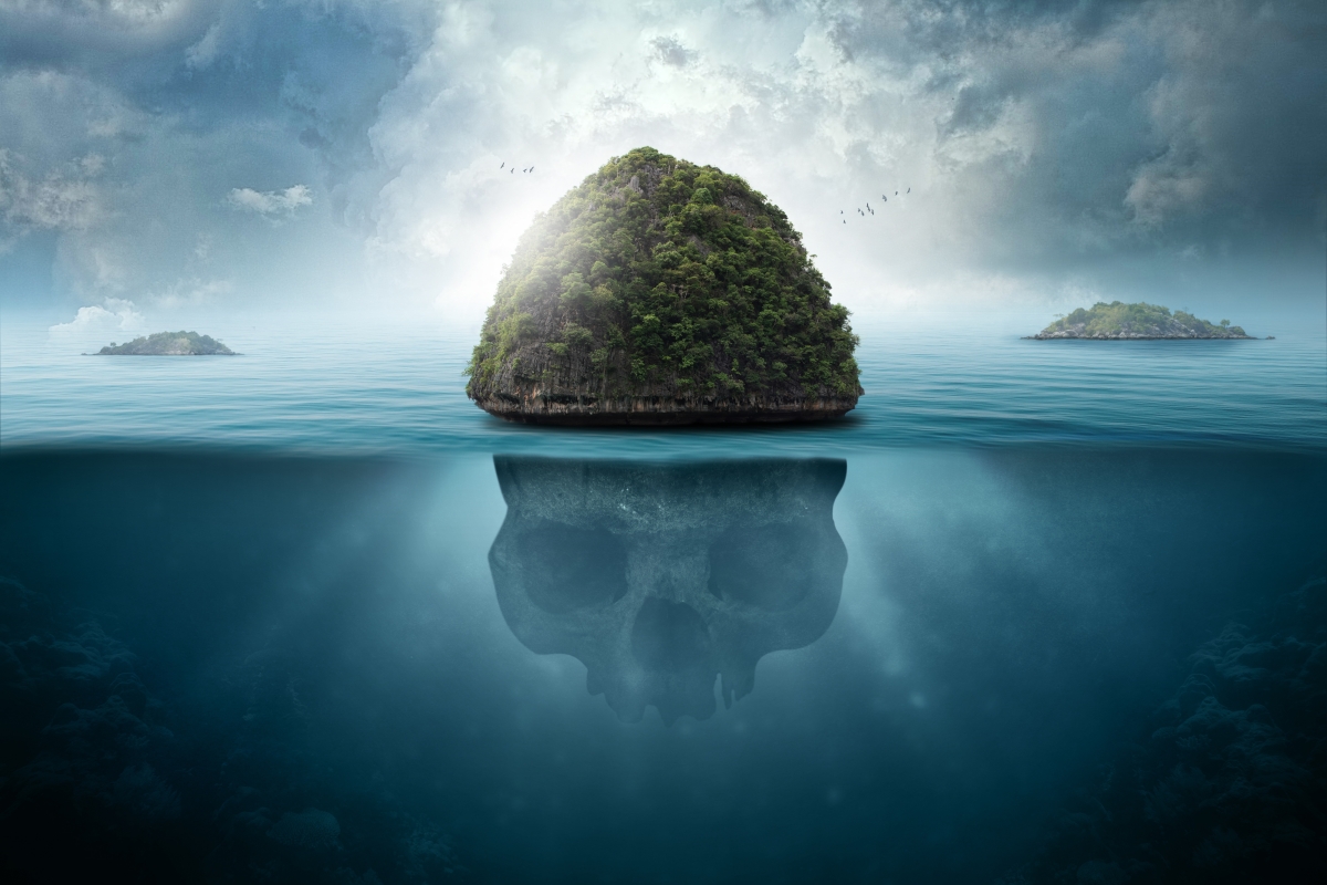 Island 6k landscape wallpaper