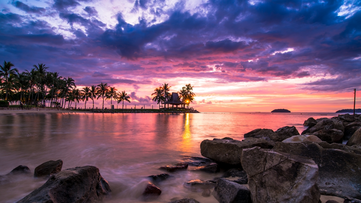 Tanjung Aru Sunset 3840x2160 Wind