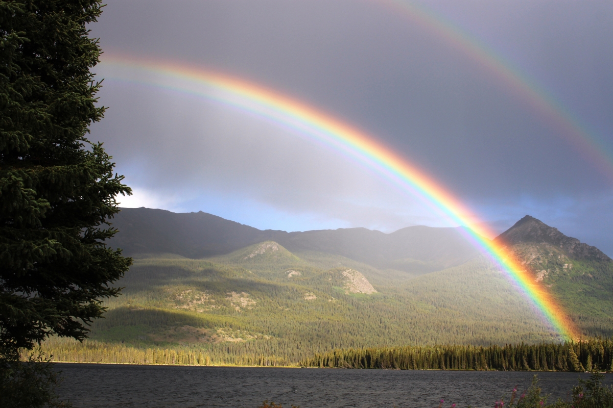 Rainbow double rainbow british columbia