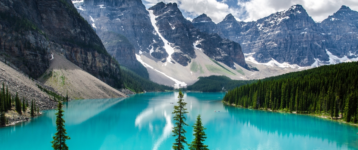 Moraine Lake Snow Mountain 3440x1440 Landscape