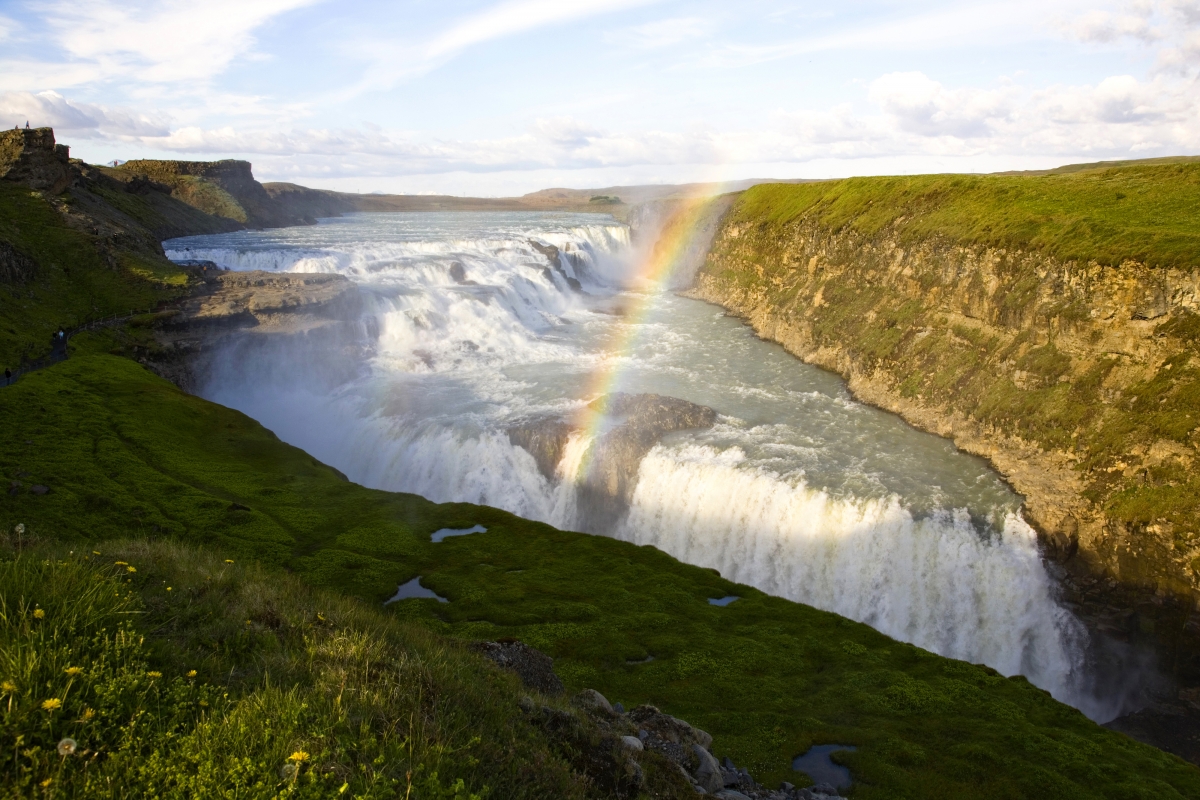 Seljalandsfoss waterfall river in Iceland 4K