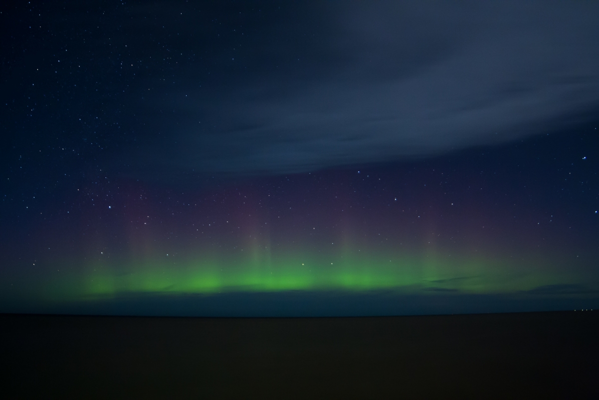 Northern Lights Sky Night Starry Sky 4K Wall