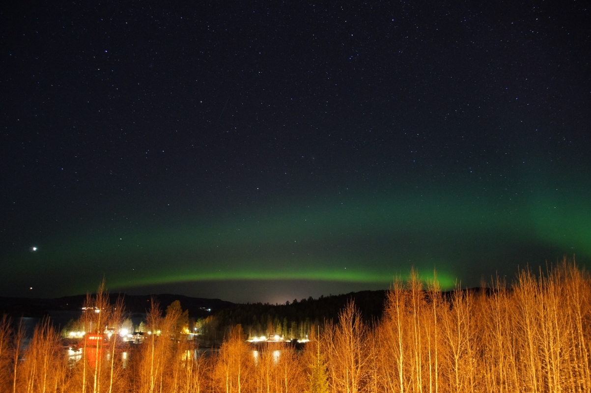 Northern lights swedish lapland aurora
