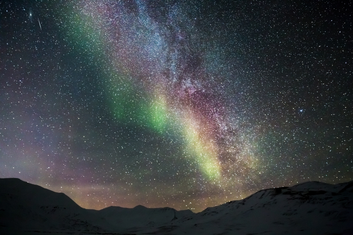 Northern Hemisphere Aurora Stars Stars Sky Wind
