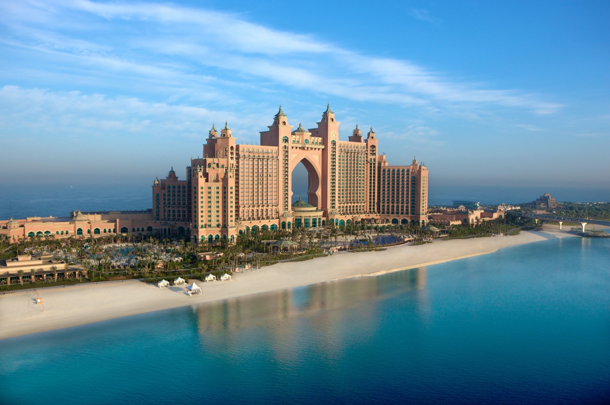 UAE city hotel scenery 4k high