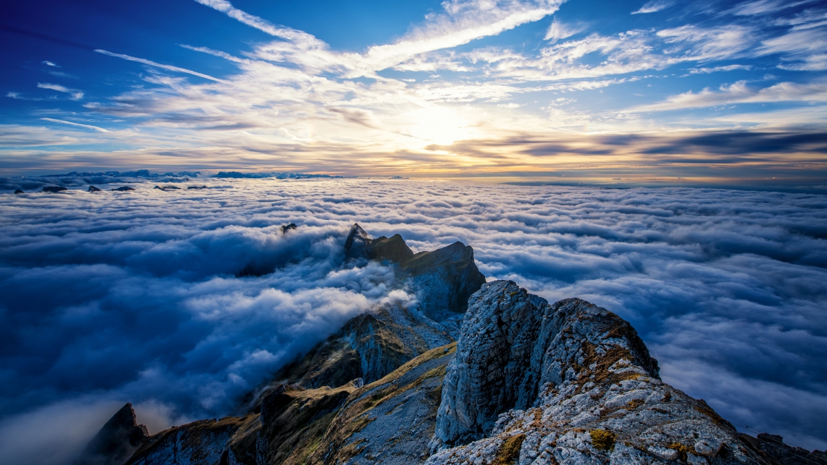 Alps mountain peak fresh air