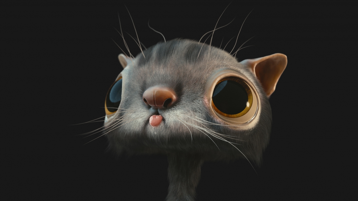A cute cat picture background element