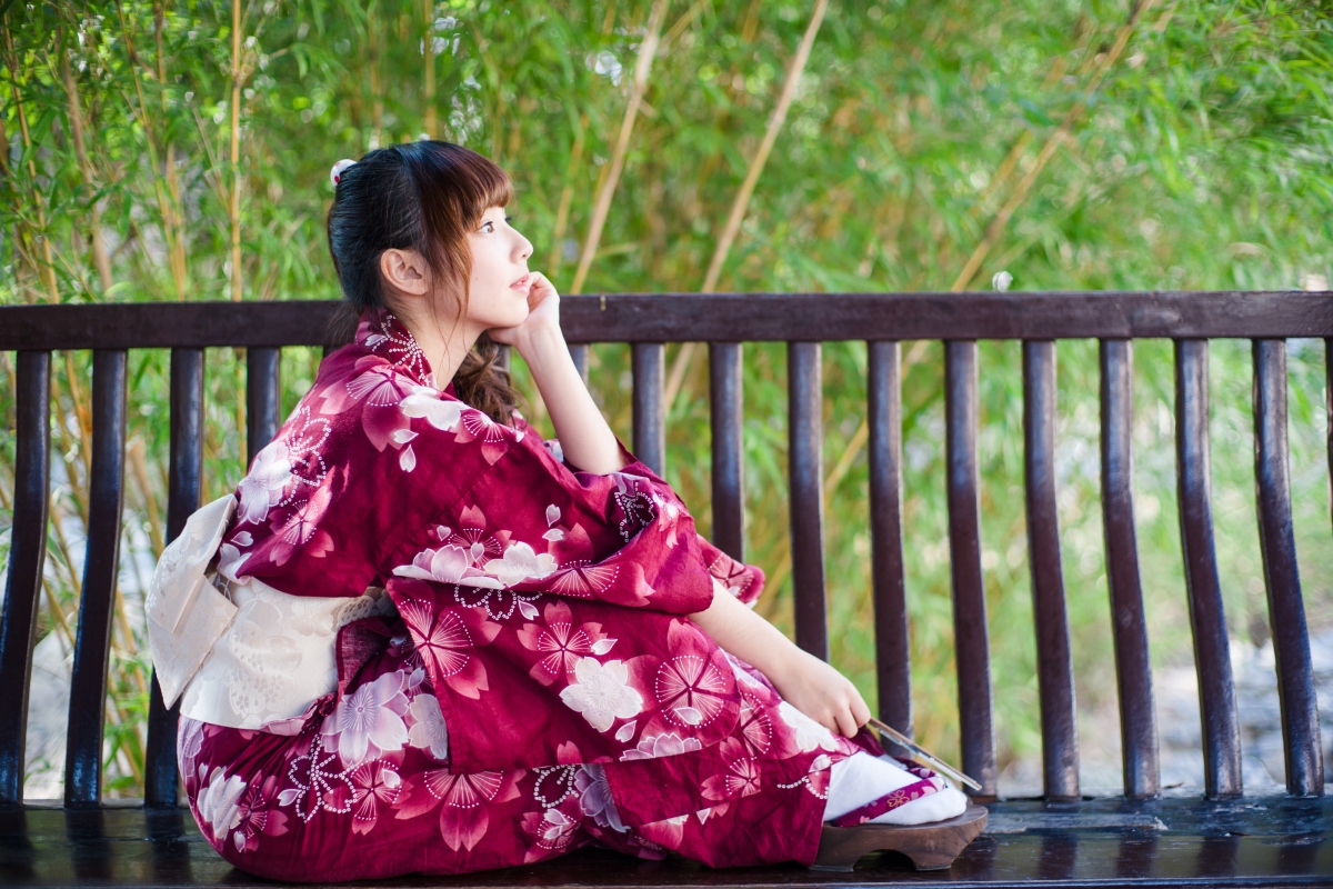Bamboo gazebo chair japanese kimono