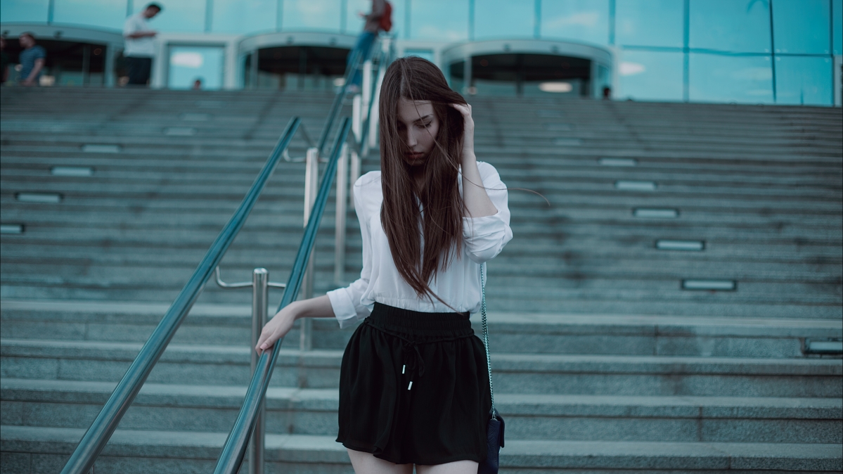 Beautiful Girl With Long Hair 5K Wallpaper