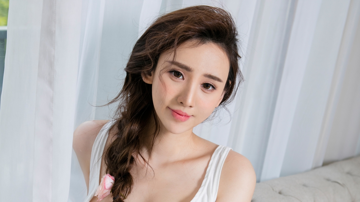 Yu Siqi beautiful long braid beauties 4