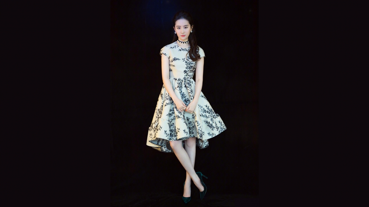 Elegant beauty Liu Yifei elegant skirt
