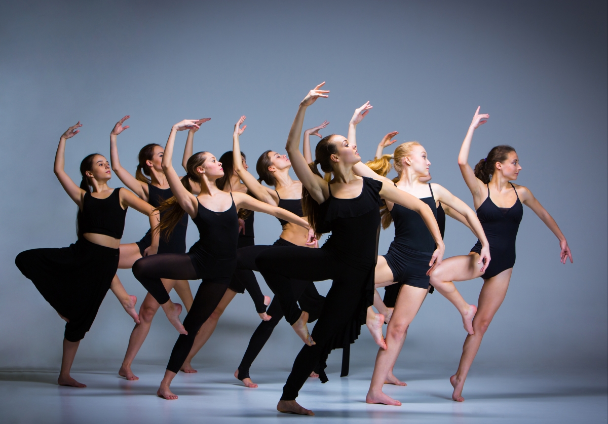 A group of modern ballerina beauties