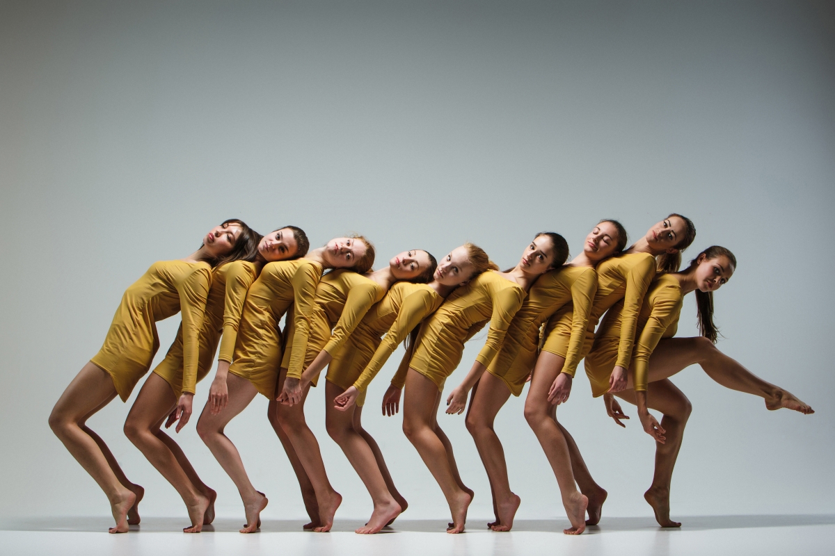 A group of modern ballerinas