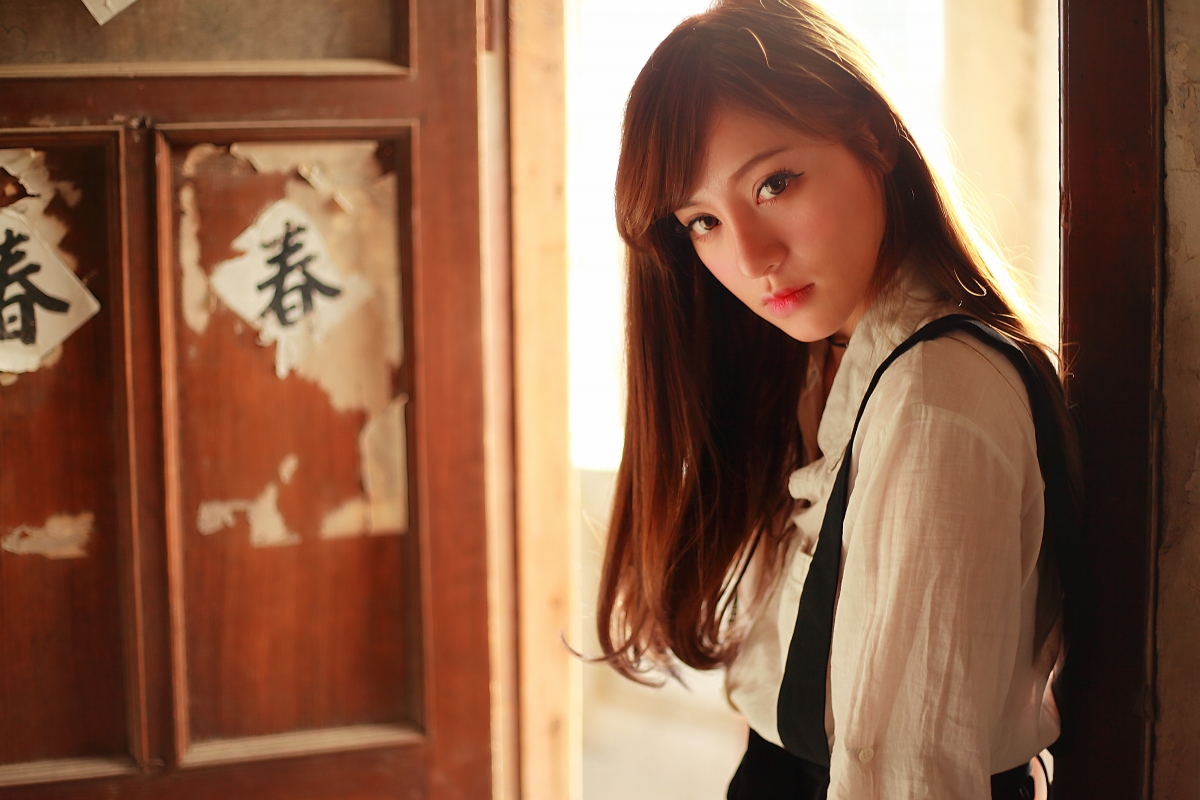 Asian girl face eye photography