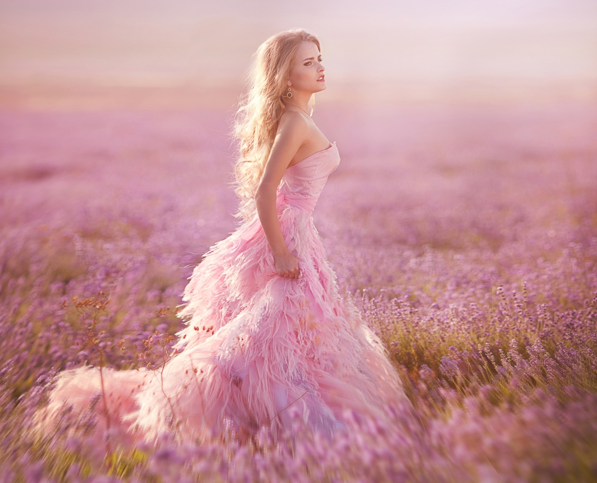 Lavender pink skirt beauty 4k picture