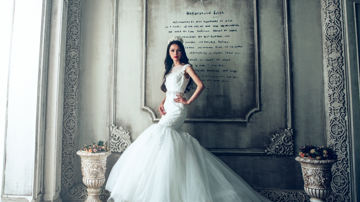 Bride wedding dress 4k wallpaper