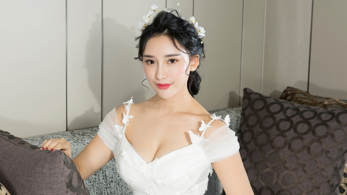Xiaoxi white wedding beauty photography 4k