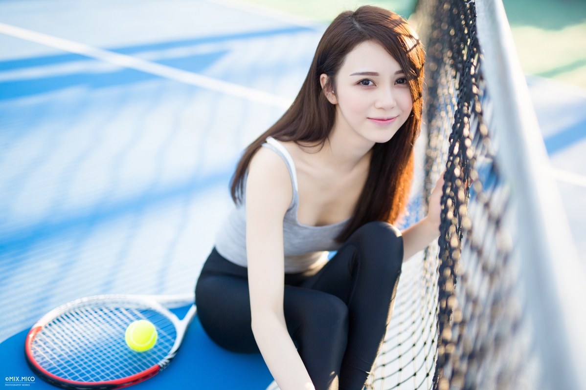 Sweet Smiling Tennis Beauty 5K Wallpaper