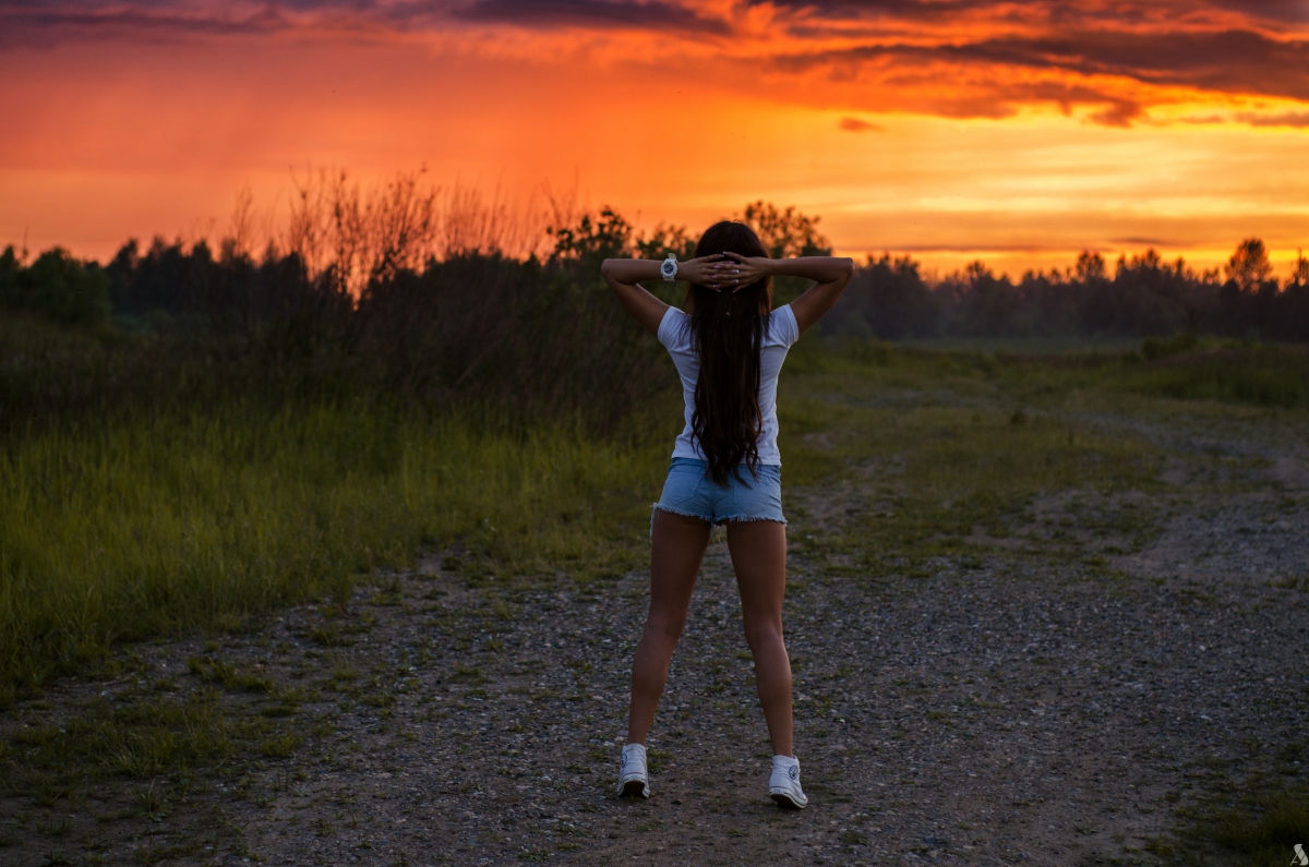 Sky sunset beauty back sex