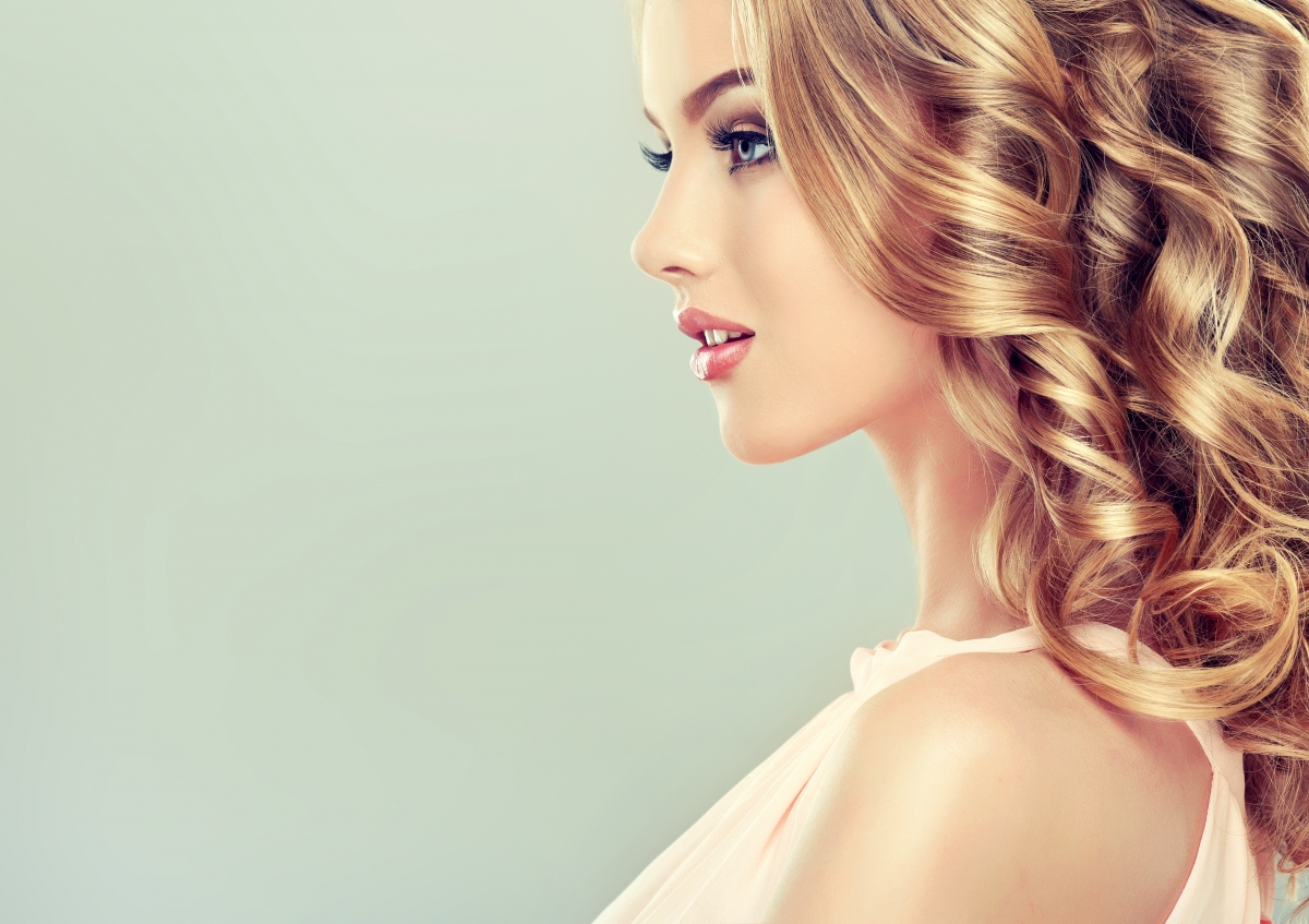 Pretty blonde with eyelashes
