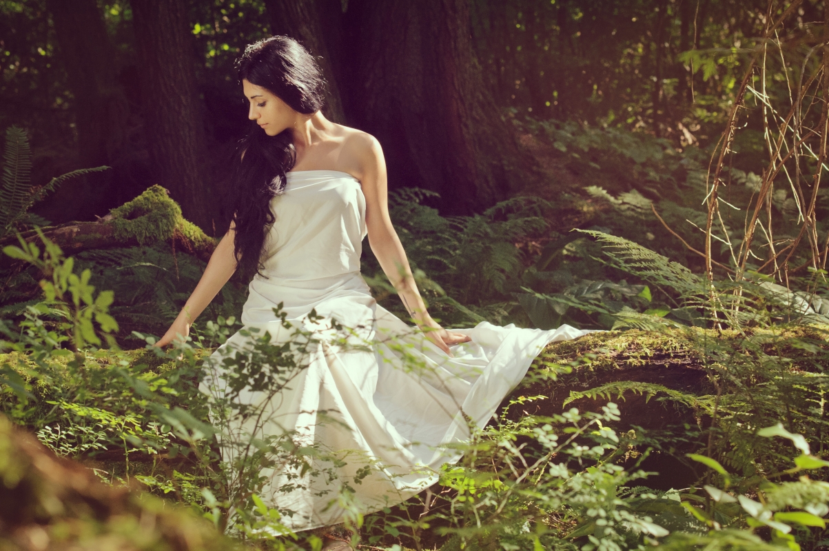 Picture of girl forest dress