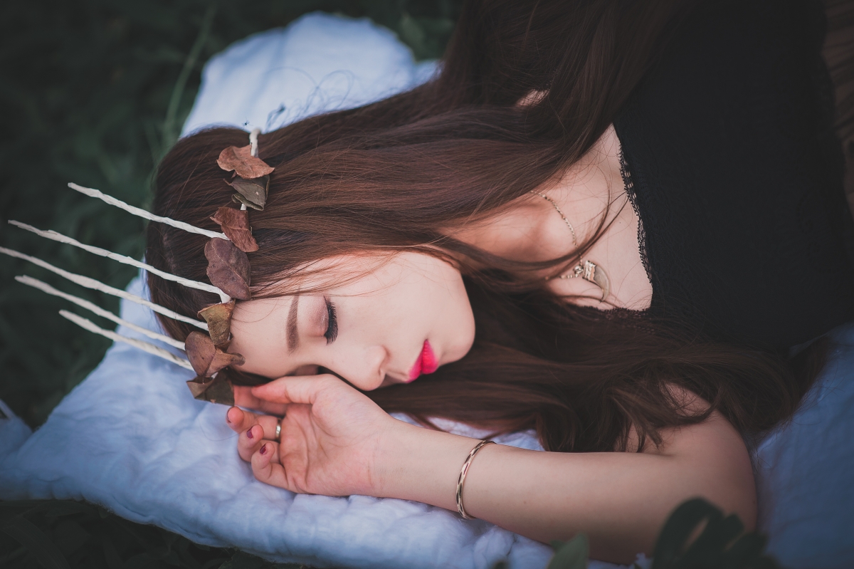 Girl sleep young sexy beauty