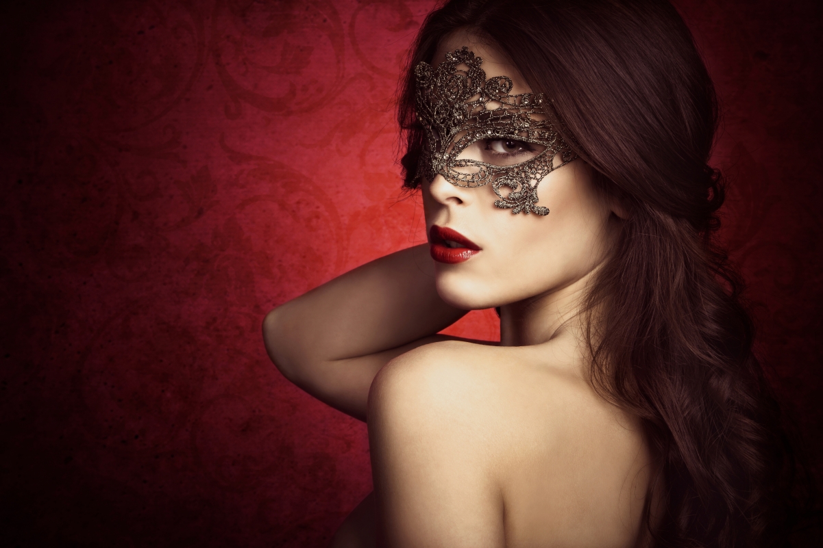 Girl face mask goggles halter sex