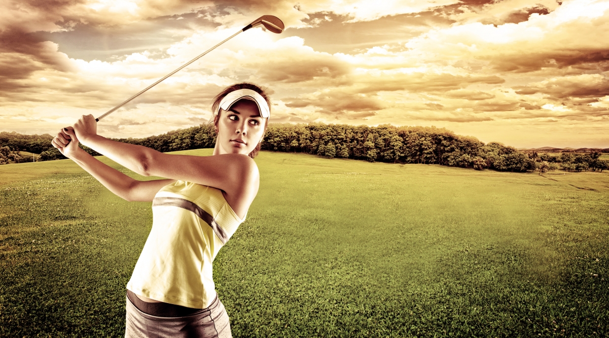 Young professional golfers wear