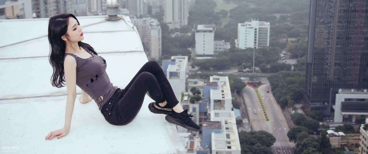 Li Qianqian rooftop beauty photo 344