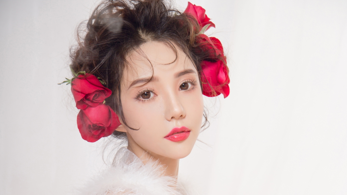 Kexin rose beauty photo 4k