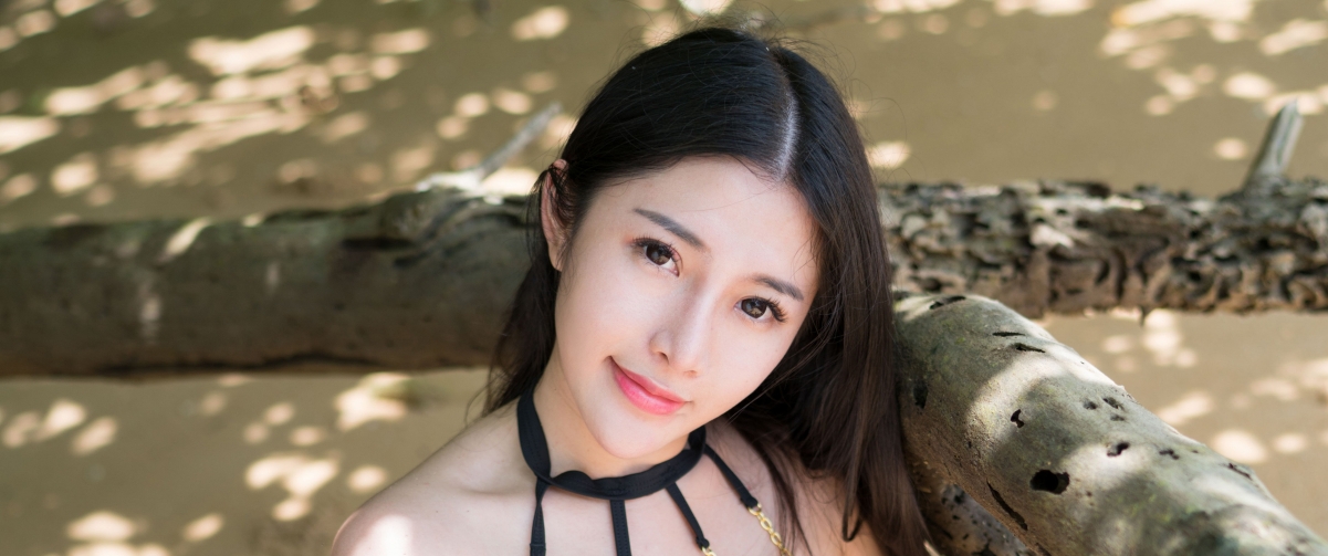 Cute long-haired beauty Chen Jiajia 3440