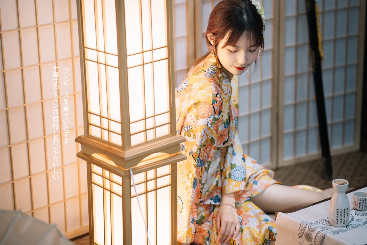 Kimono beauty 4k wallpaper