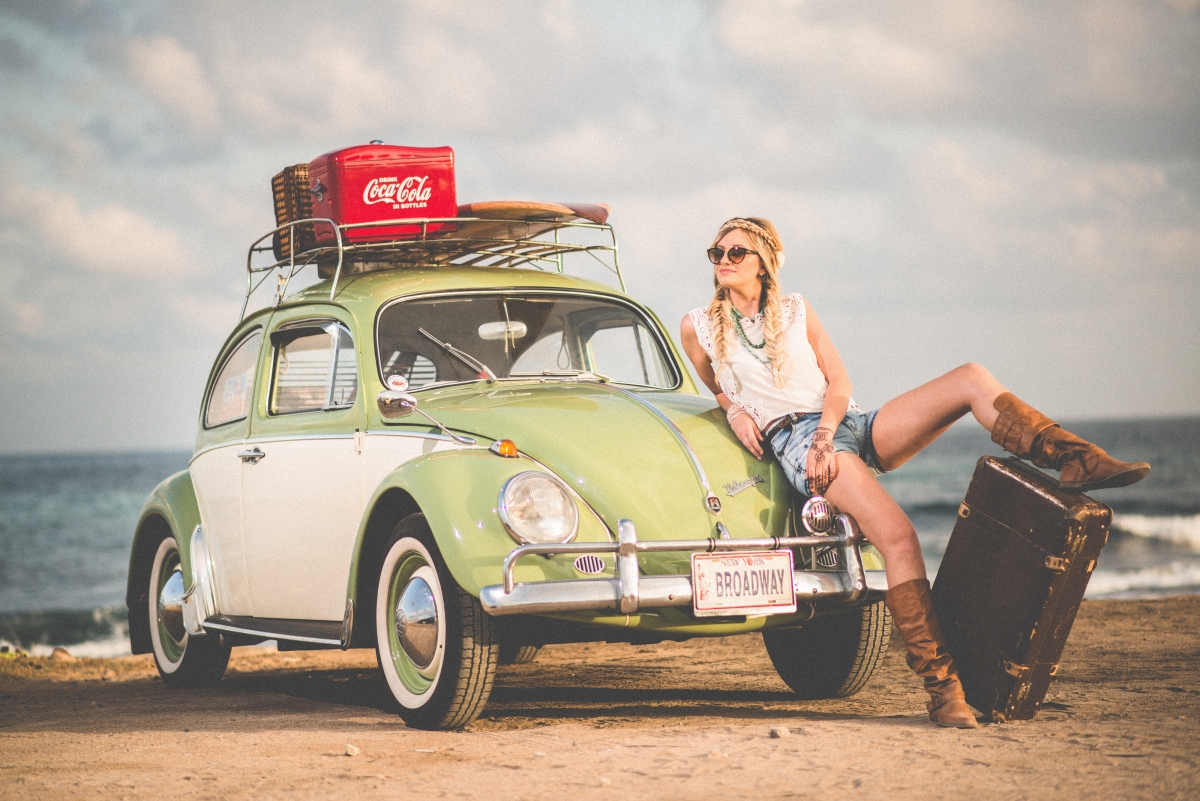 Beach beetle car suitcase fashion