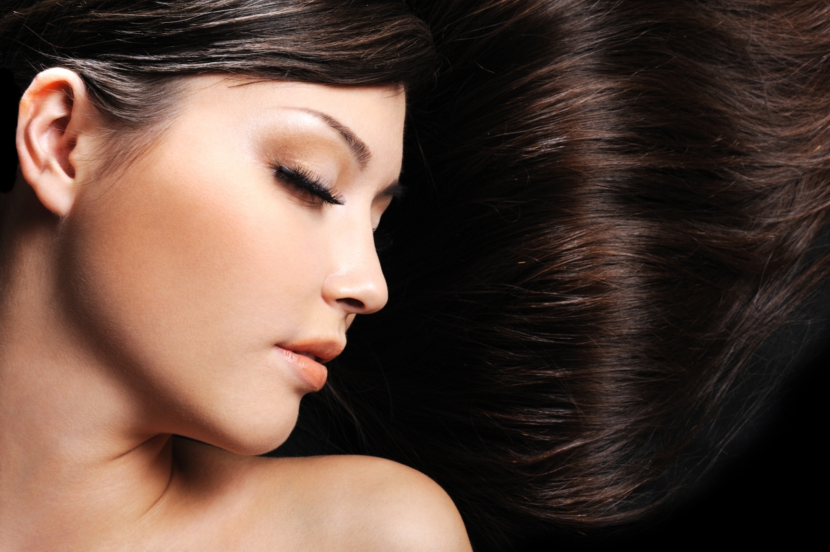 Personalized hairstyle with closed eyes beauty art