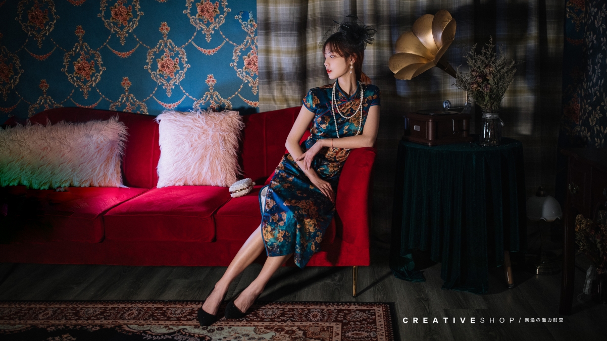 Retro cheongsam beauty 4k wallpaper 3840