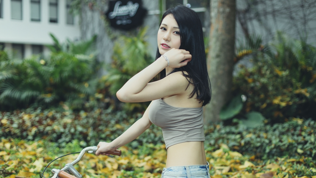 Cute Bikes and Sexy Girls 4K Wallpaper
