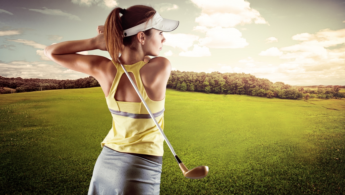 Professional golfing beauty photography