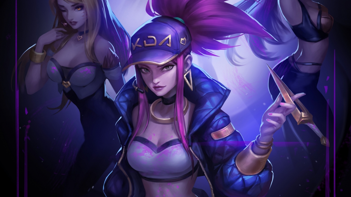 League of Legends KDA Akali 4k Wallpaper