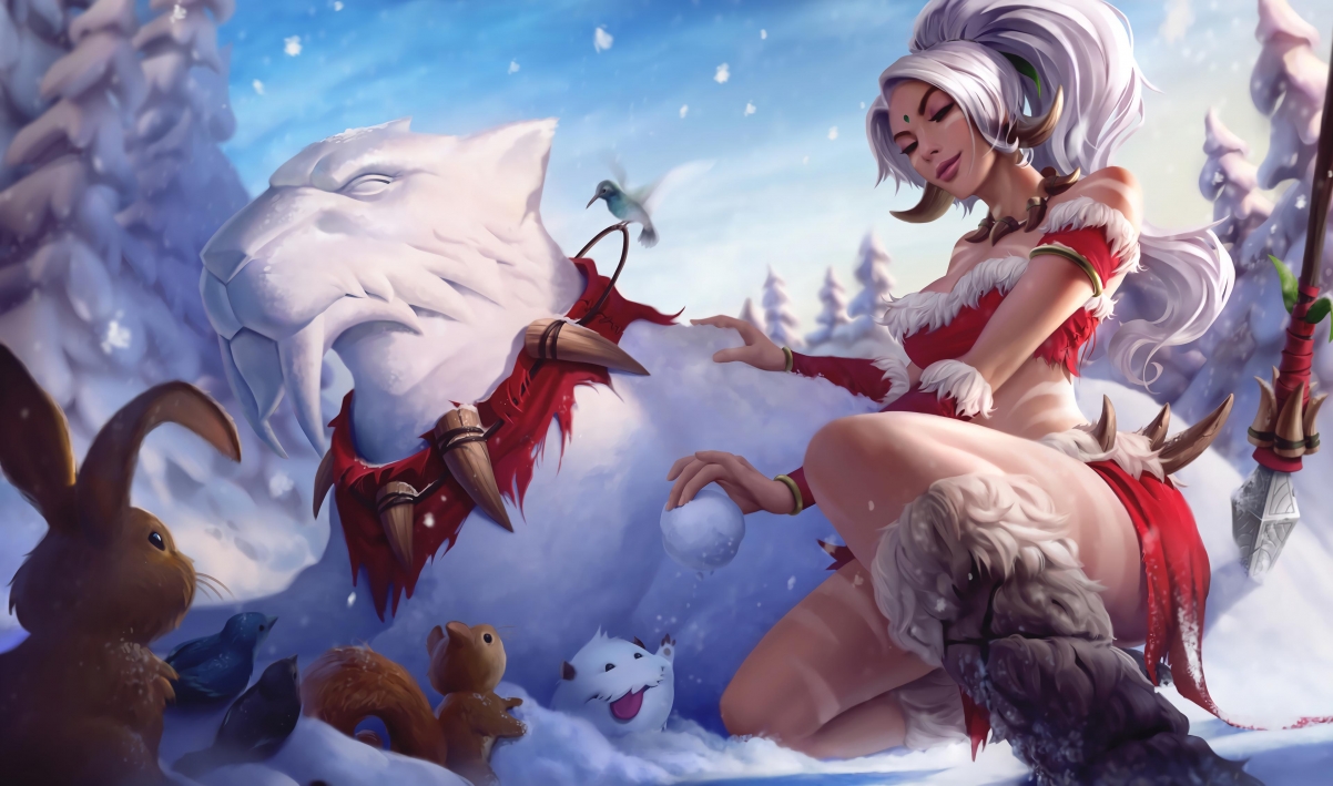 League of Legends, Snow, Bunny, New Year,