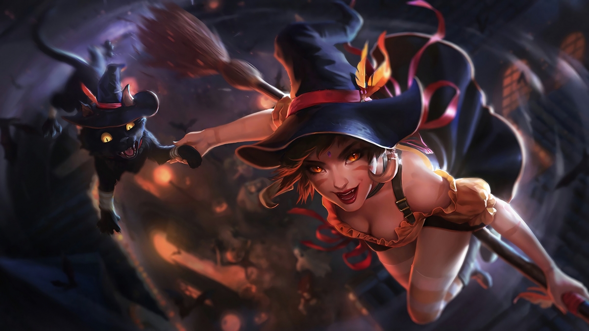 League of Legends, witch, black cat, witch