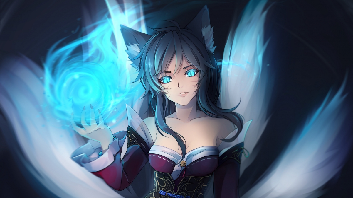 League of Legends Nine-Tailed Fox Ari 4k Wall