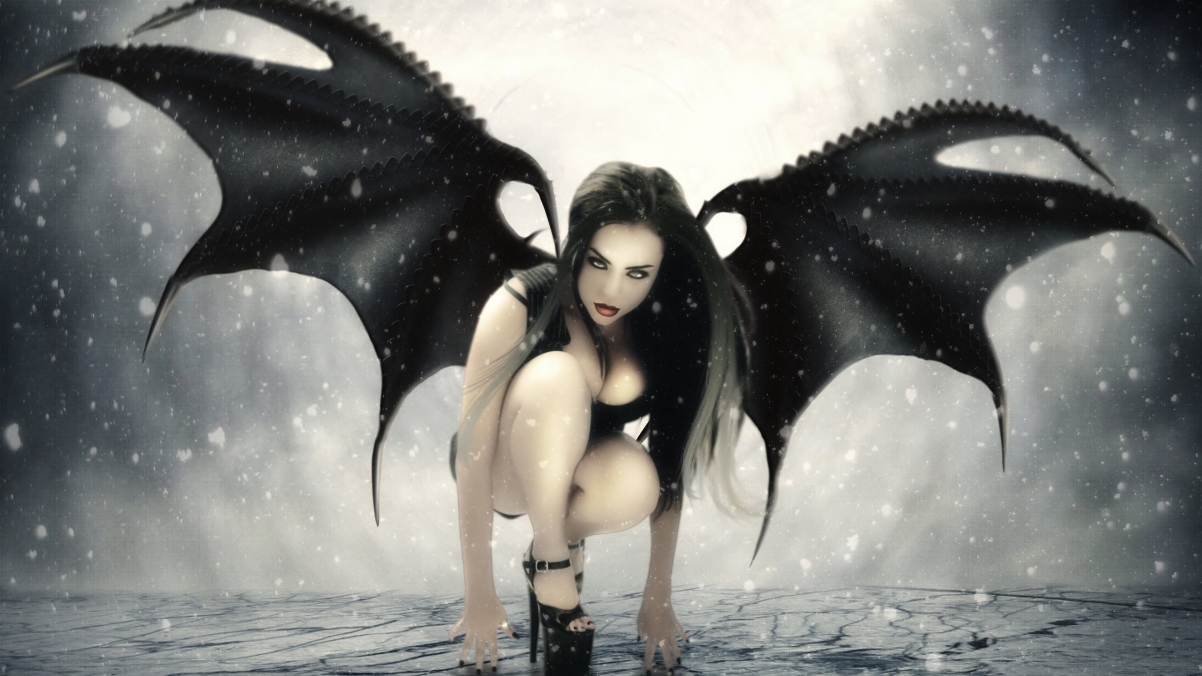 Sexy Bat Beauty 4K Wallpaper