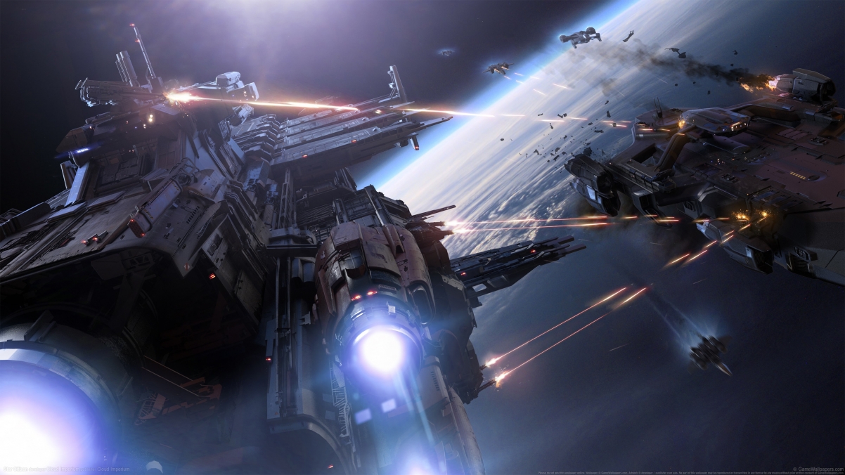 Star Citizen Planet Space Fighter