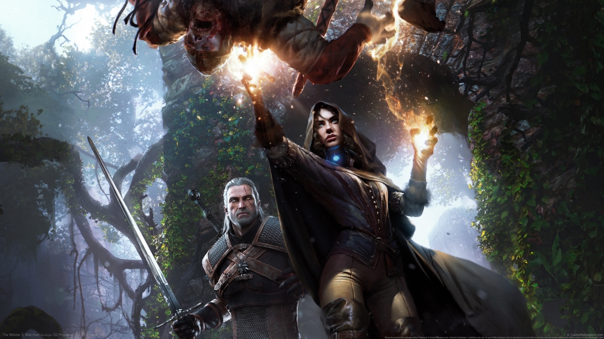 The Witcher 3 Geralt and Ye Naifah 4k wall