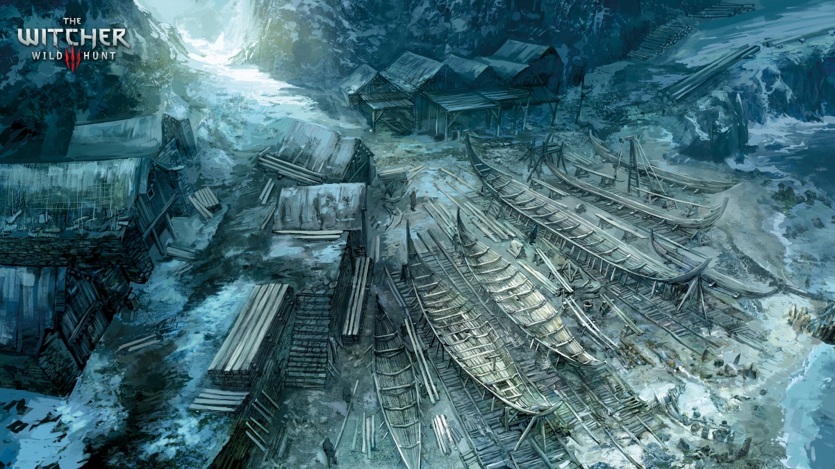 The Witcher 3: Wild Hunt, Boat, Coast, Witch