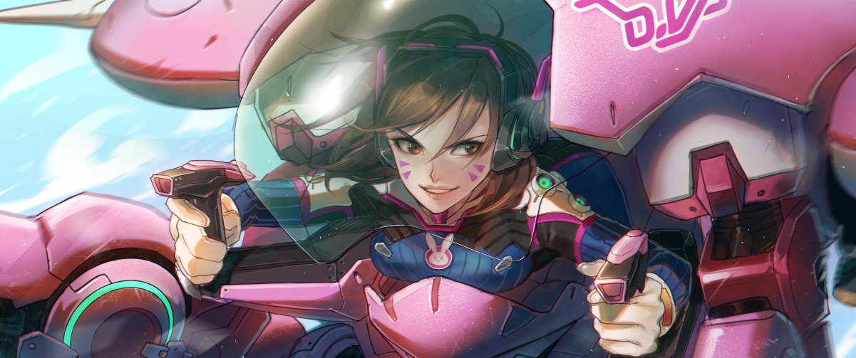 Overwatch D.VA game original painting 34
